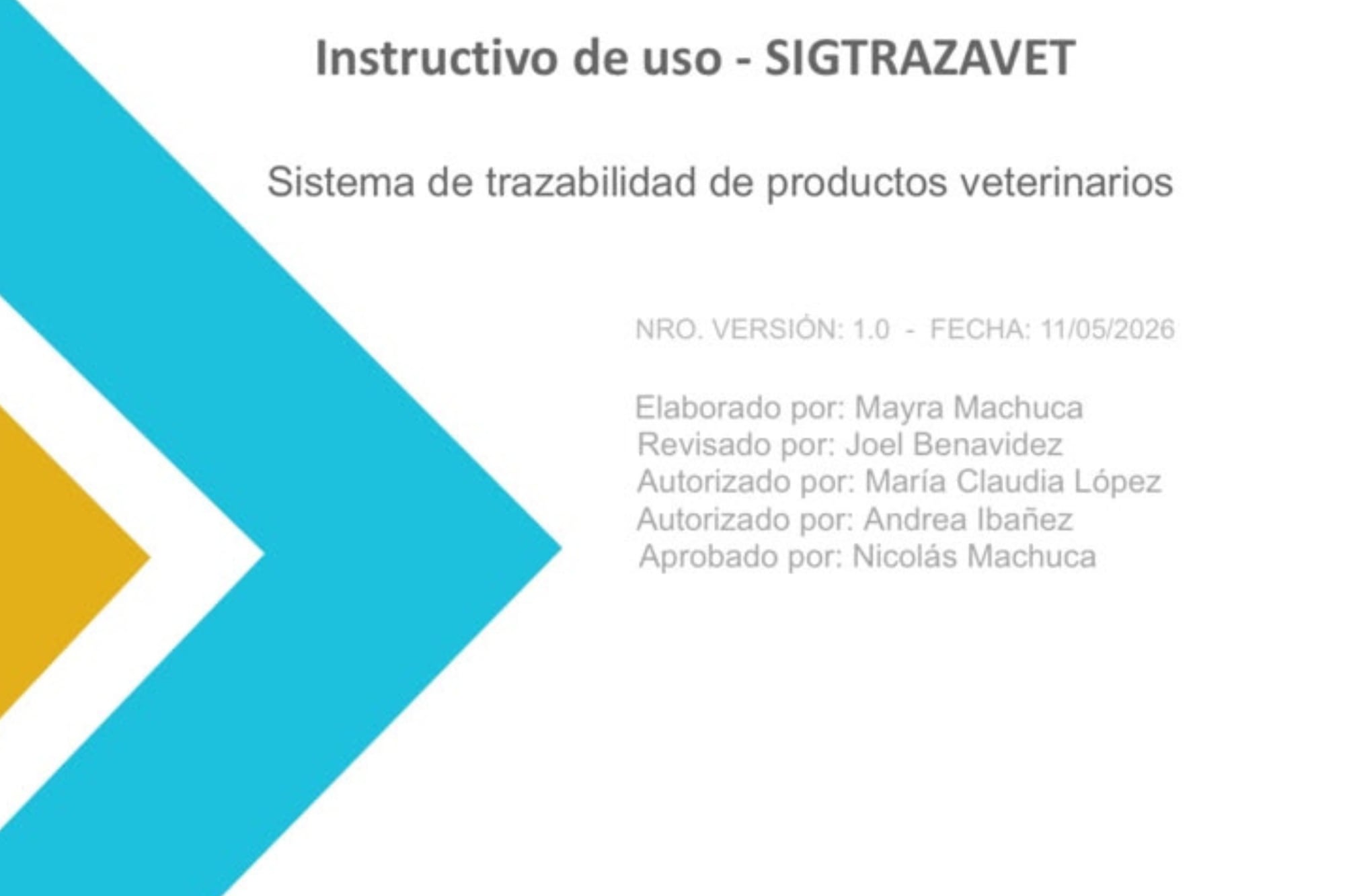 Joel Benvidez fue el que revisó el instructivo del sistema Sigtrazavet