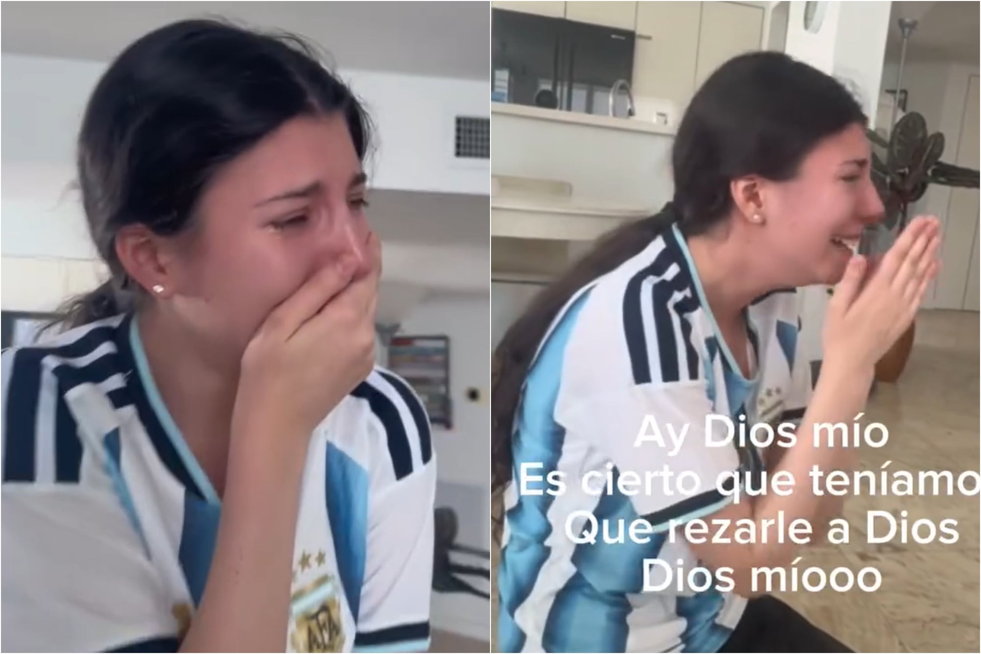 Mónica Ayos grabó a su hija mientras veía a la selección y se viralizó por sus frases: “¡Quebranten ese muro!"