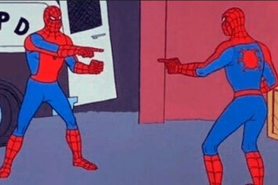 El meme del Hombre Araña con un