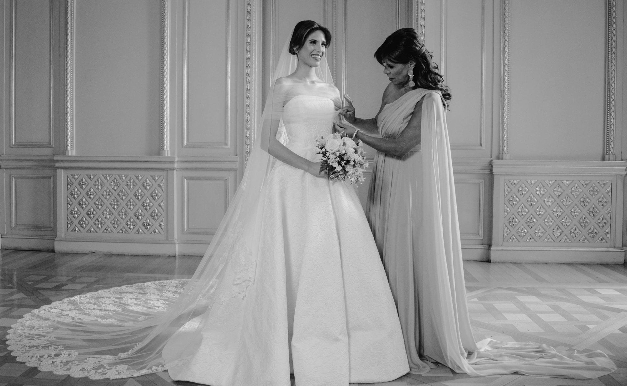 Anamá Ferreira junto a su hija Taína, en el día de su casamiento