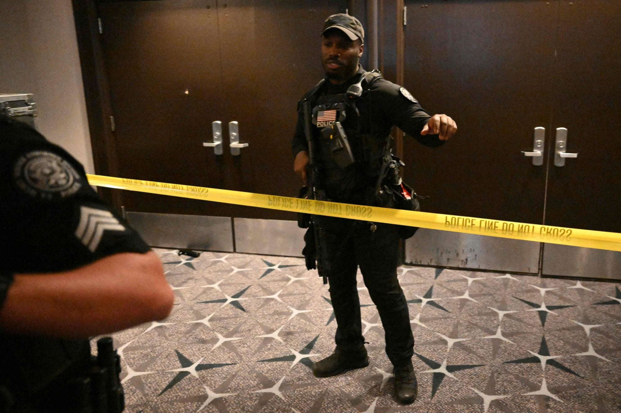 Evacuaron a Trump por una amenaza durante una cena con periodistas 10 Operativo se seguridad en el Hotel Hilton, en Washington.