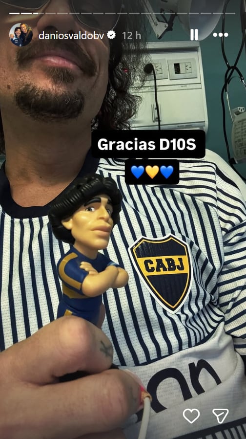 El exjugador volvió a mostrarse públicamente tras haber sido internado (Captura: Instagram @daniosvaldobv)