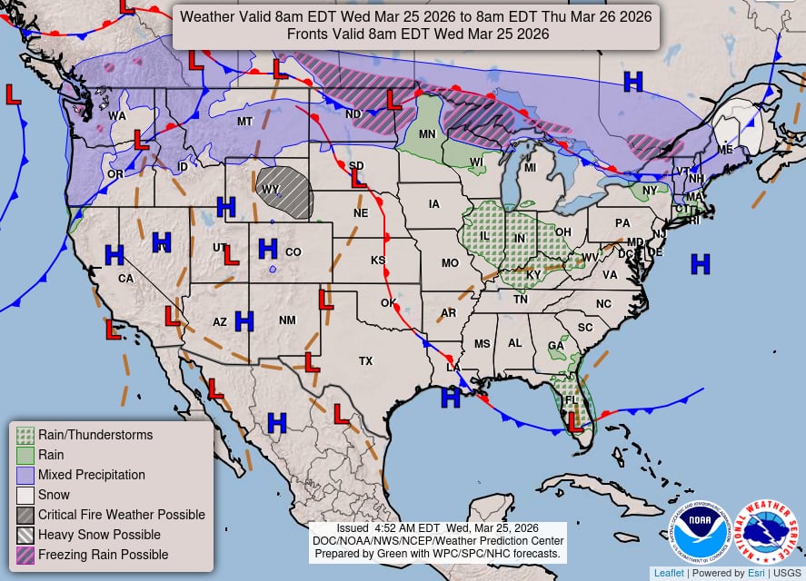 Mientras el centro arde, las montañas Cascade y el norte de las Rocosas enfrentan acumulaciones de varias pulgadas de nieve