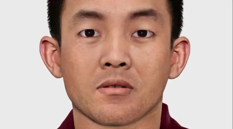 Una imagen generada por un artista forense muestra cómo habría lucido Panchen Lama con 30 años