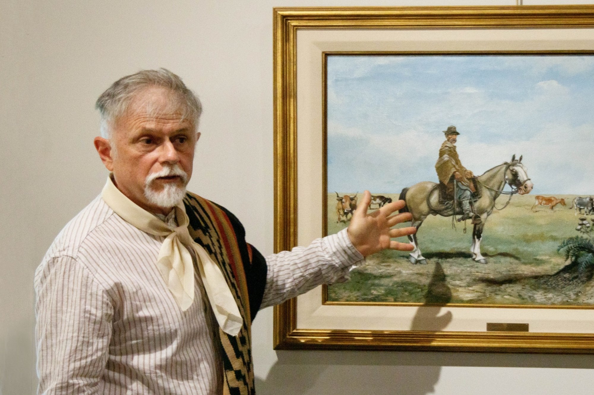 Carlos Montefusco, en el Museo Las Lilas de Areco