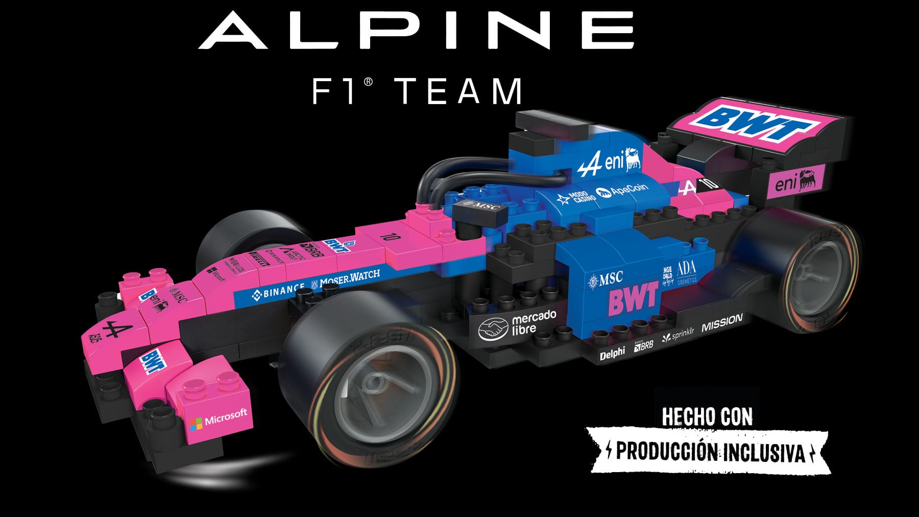 El Fórmula 1 de Alpine hecho por Rasti, de 196 piezas