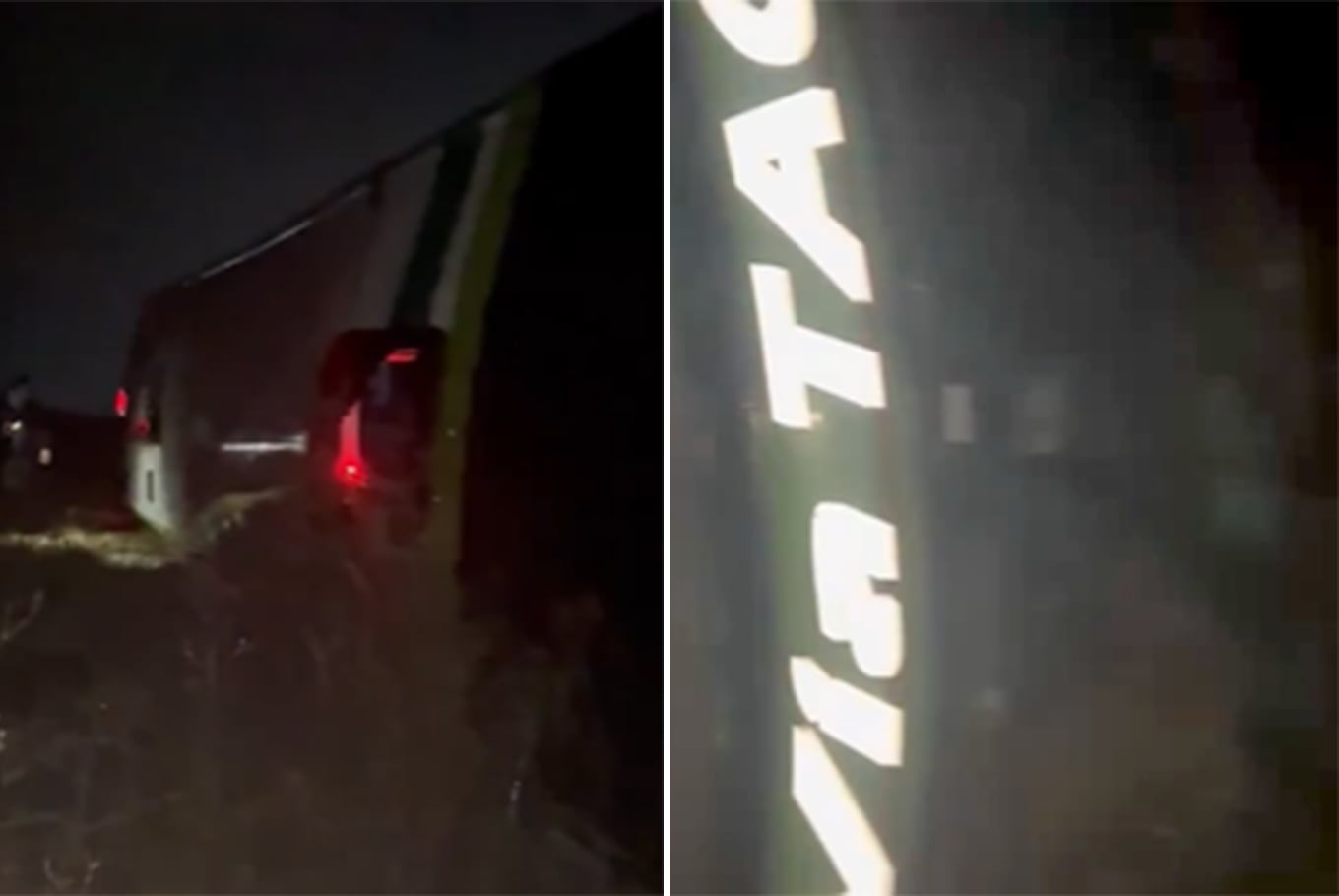 Un micro cayó desde un puente de seis metros en Carmen de Areco: hay personas atrapadas