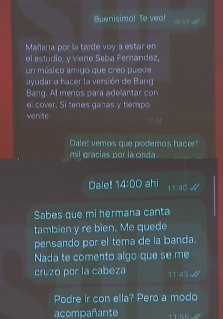El intercambio de mensajes comenzó el pasado 5 de octubre, cuando Josefina escribió por primera vez (Foto: Captura TV)