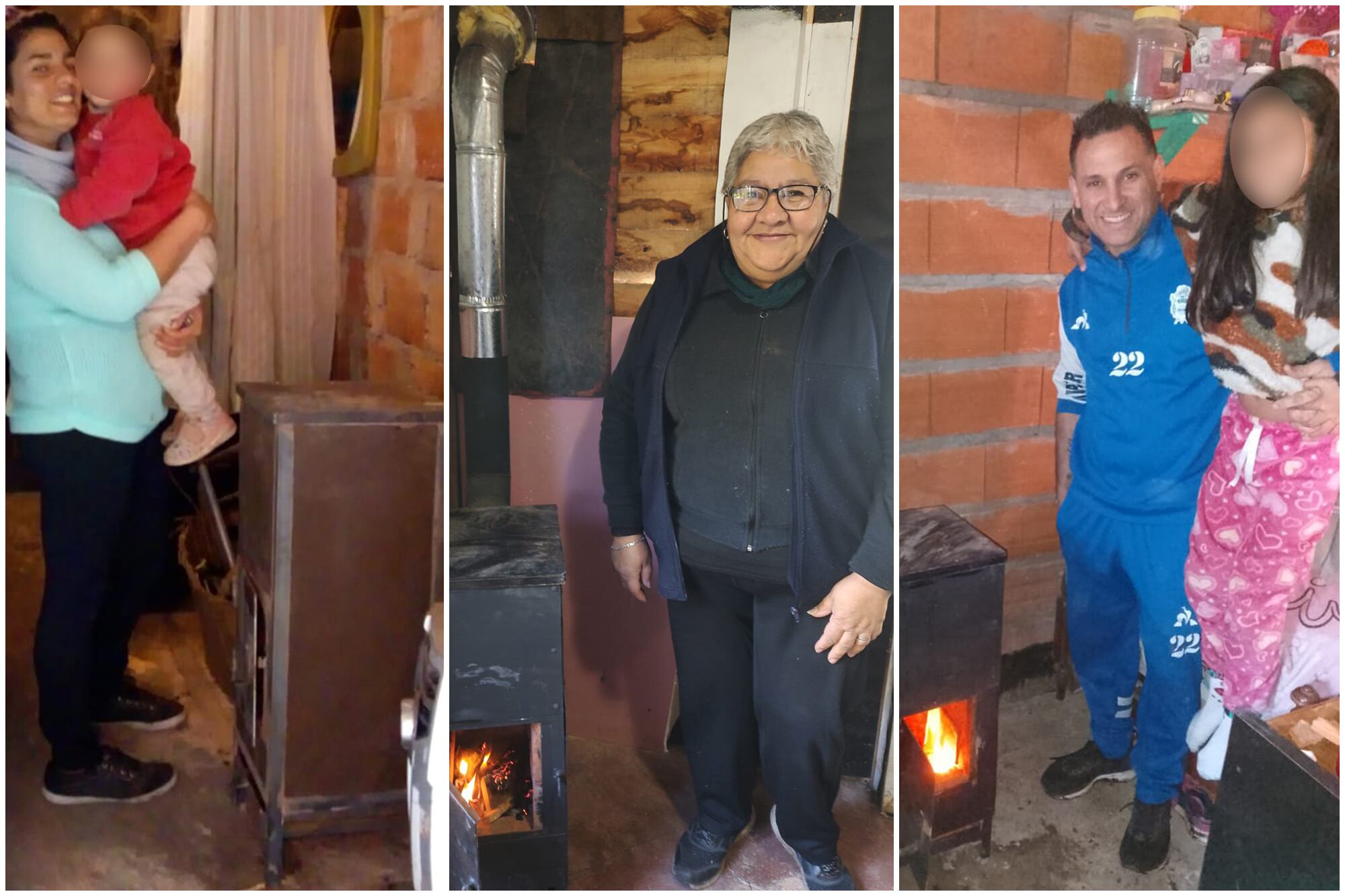 Vecinos de barrios populares reciben estufas sociales realizadas por una conjunción de organizaciones y profesionales del Conicet y la facultad de Ingeniería de La Plata