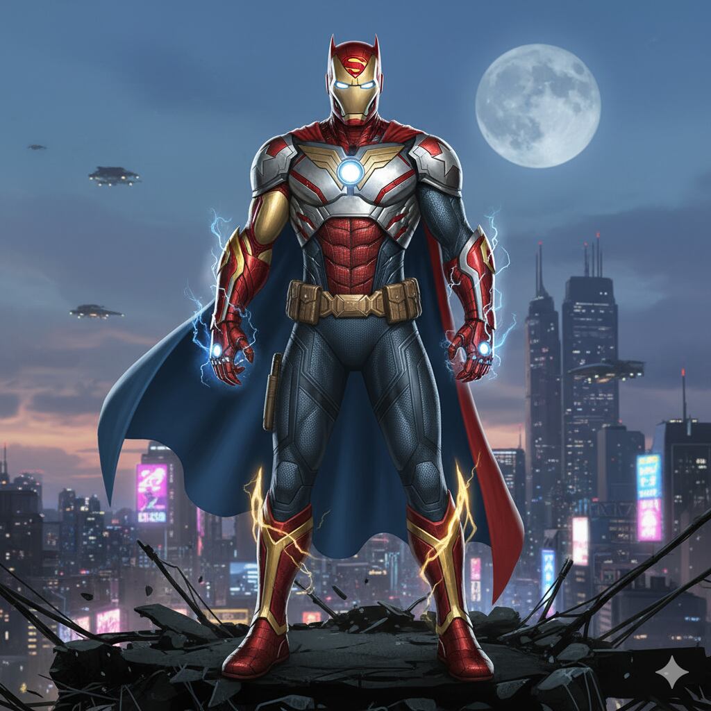 La inteligencia artificial combinó a los superhéroes más populares para crear uno