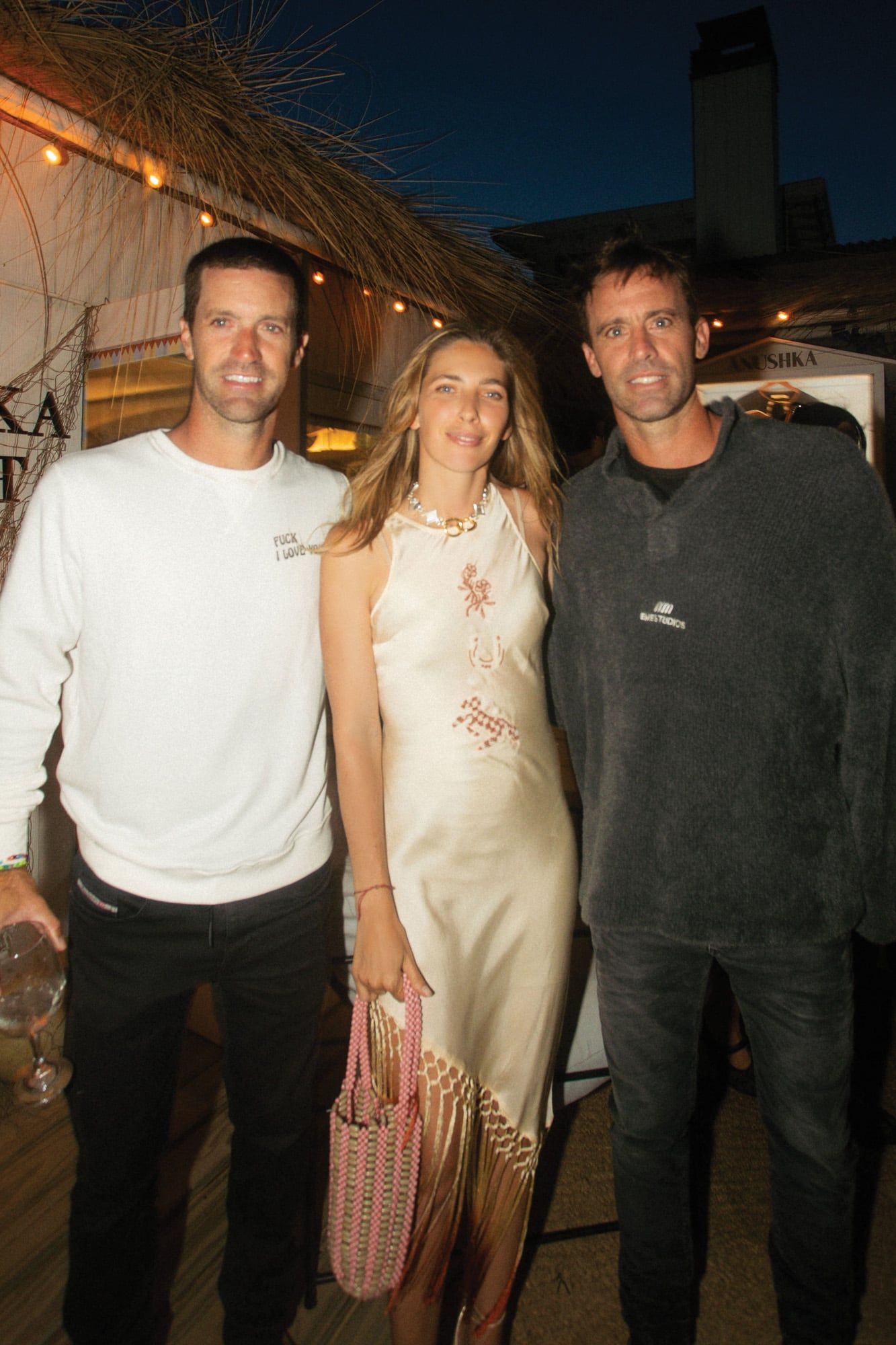 Anushka con Nicolás y Facundo Pieres
