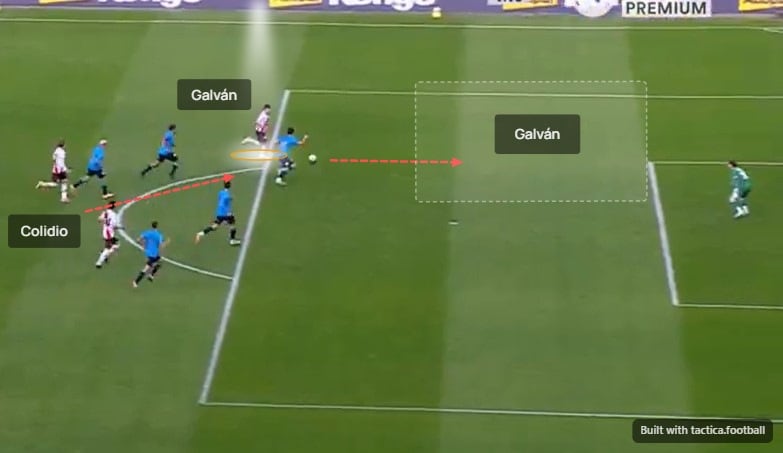 El gol de Galván, que controla