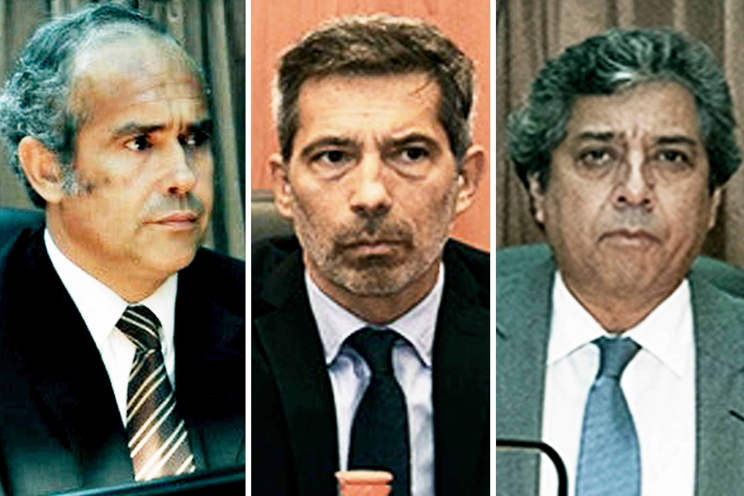 Los jueces del caso cuadernos: Fernando Canero, Germán Castelli y Enrique Méndez Signori