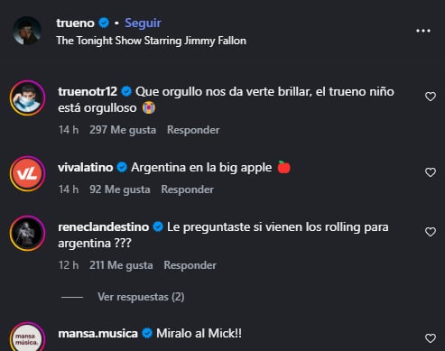 Las reacciones en redes sociales al encuentro de Trueno y Mick Jagger