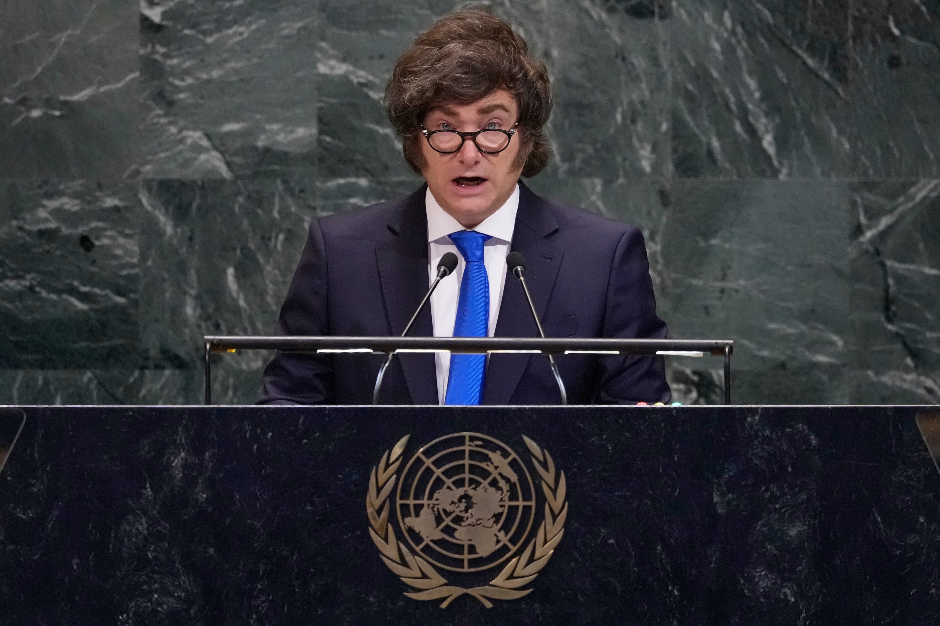 El presidente Javier Milei en la ONU