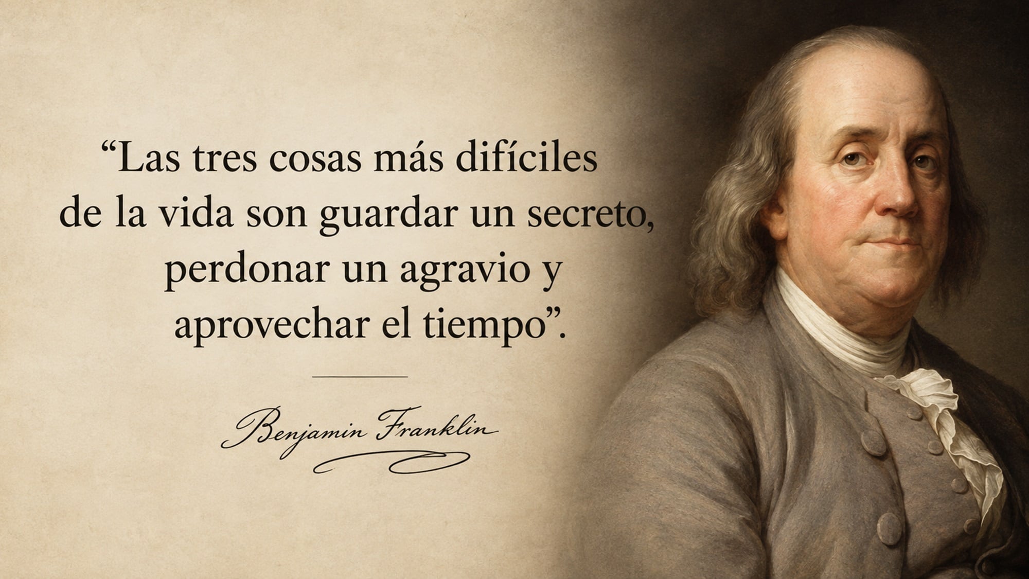 Las palabras de Benjamin Franklin se mantienen vigentes en pleno 2026