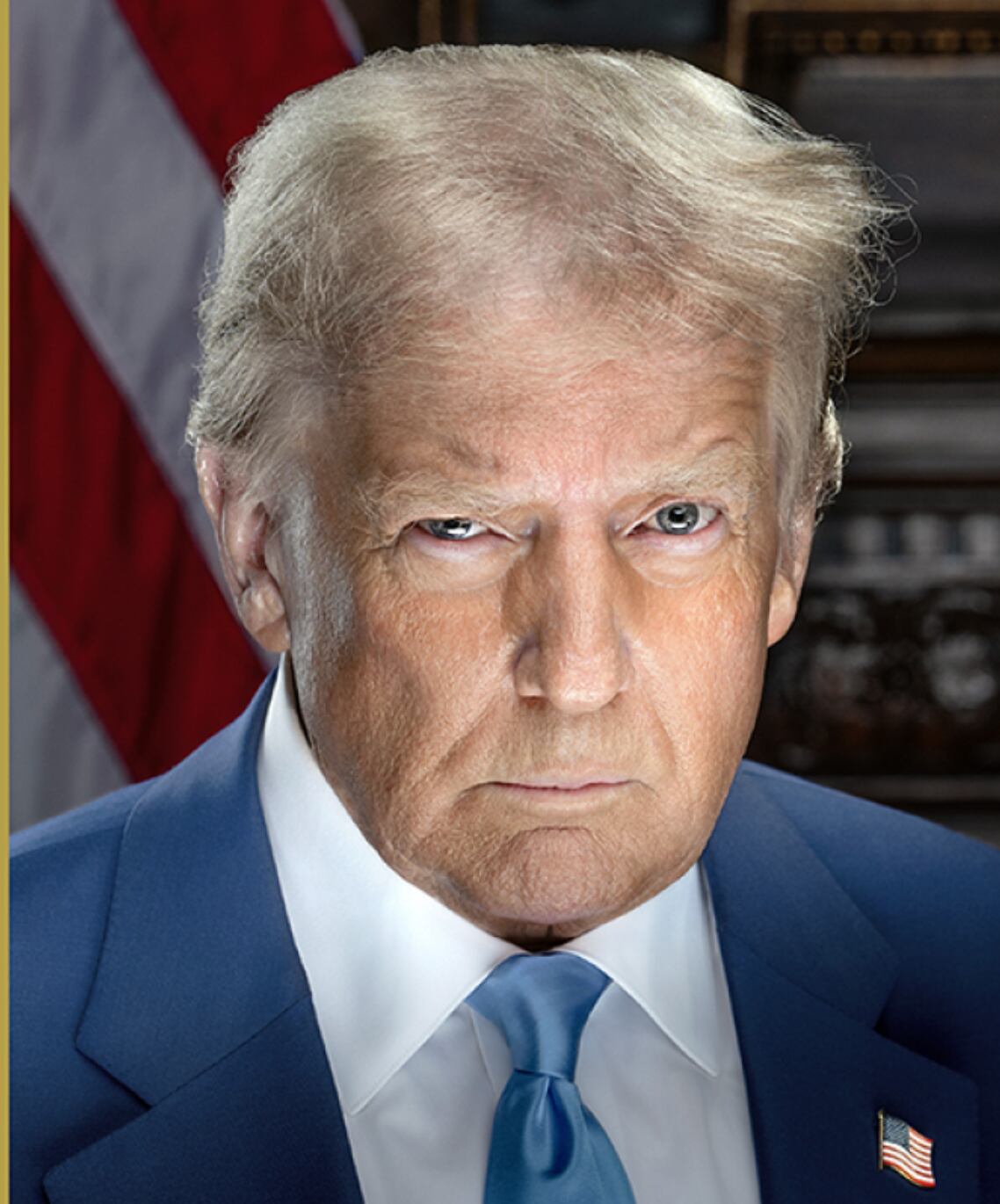 El retrato oficial de Trump, al asumir su mandato en enero de 2025