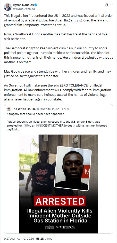 Byron Donalds aseguró que habrá “tolerancia cero” a la inmigración ilegal en Florida en caso de ganar las elecciones generales del 3 de noviembre