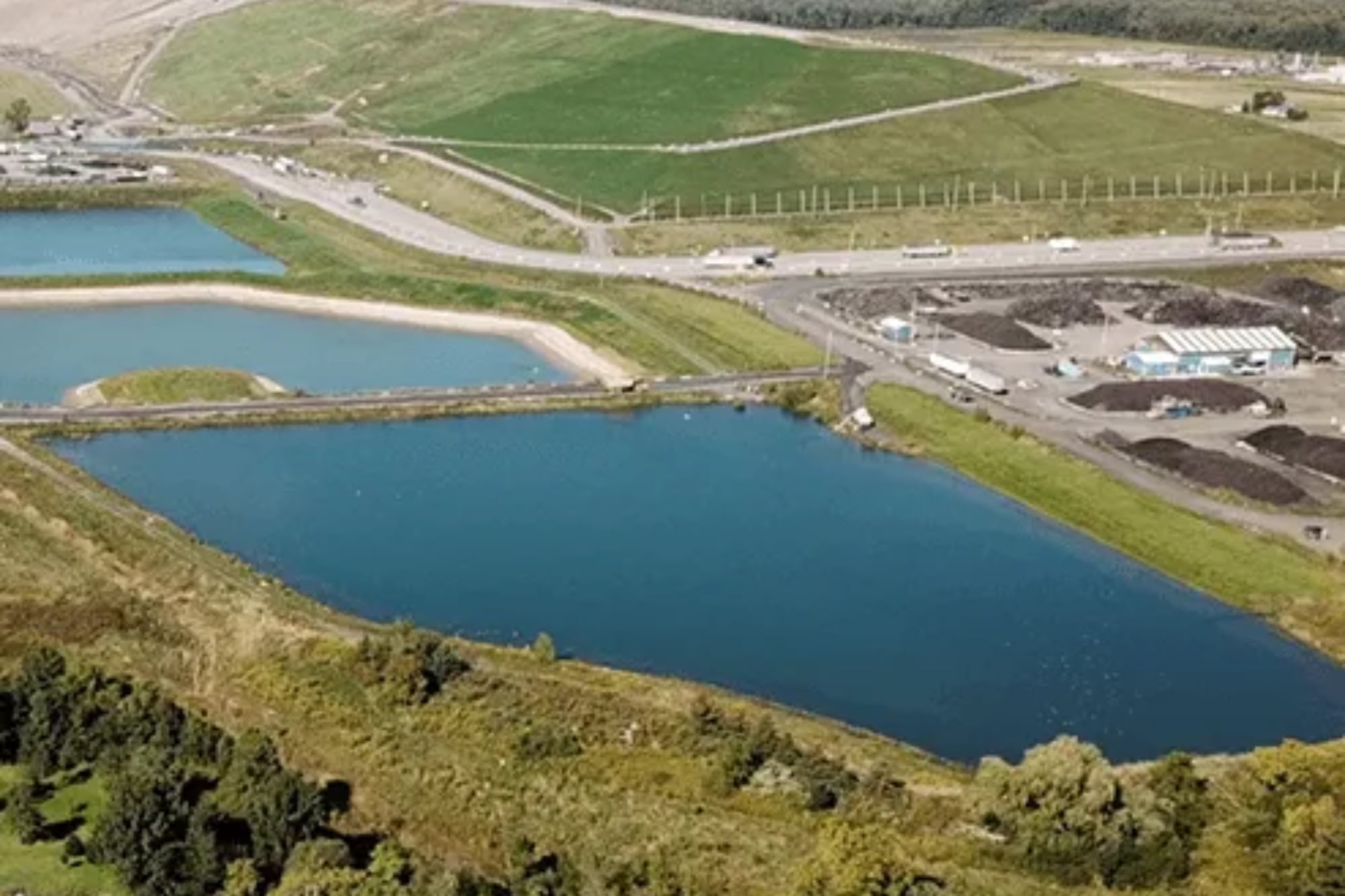 Así se ve la planta Seneca Meadows desde los aires