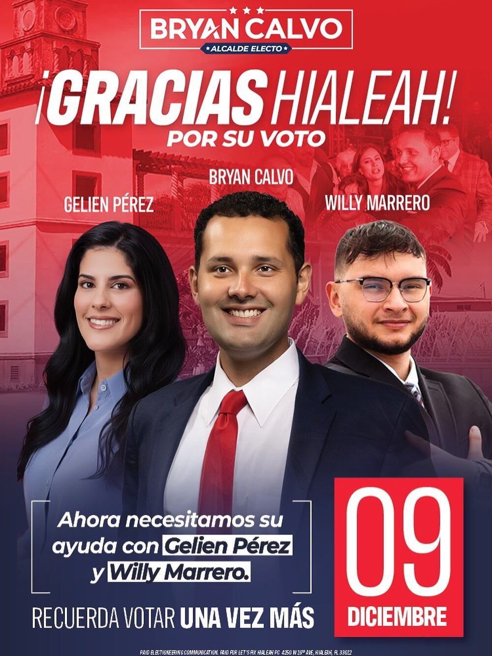 Gelien Pérez y Willy Marrro son los candidatos apoyados por el alcalde electo Bryan Calvo en los comicios