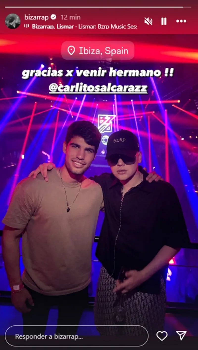 El primer encuentro de Bizarrap y Alcaraz