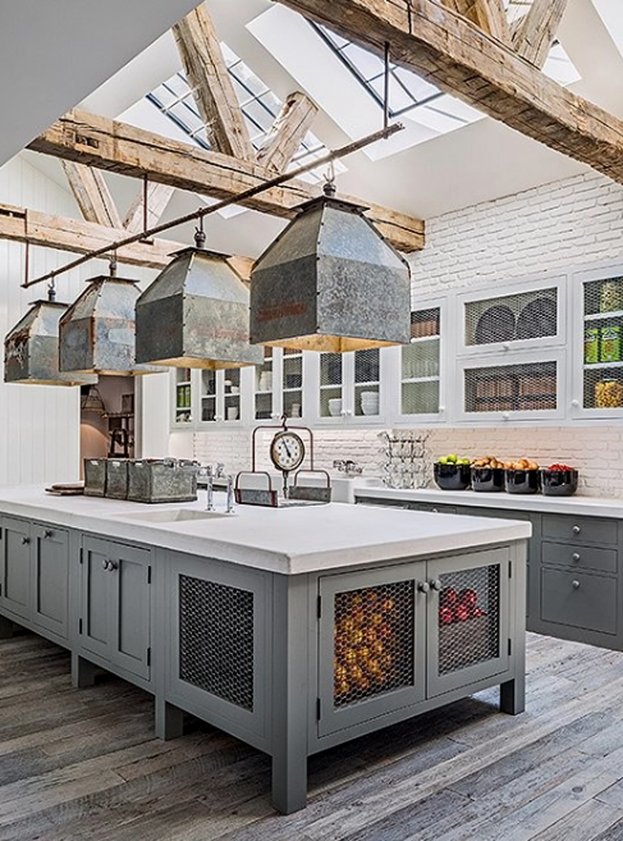 La cocina de la mansión, espacio integrado y abierto