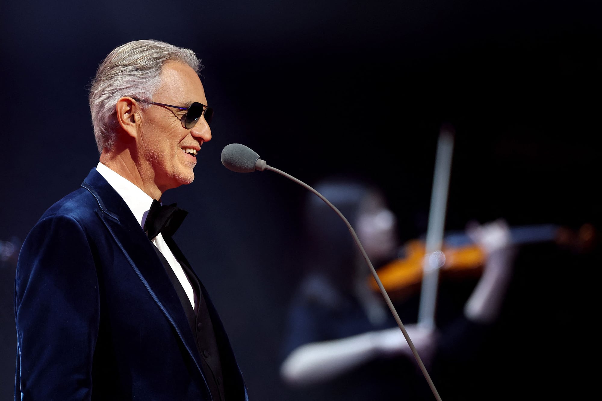 Andrea Bocelli abrió el show con una canción del gusto de Trump