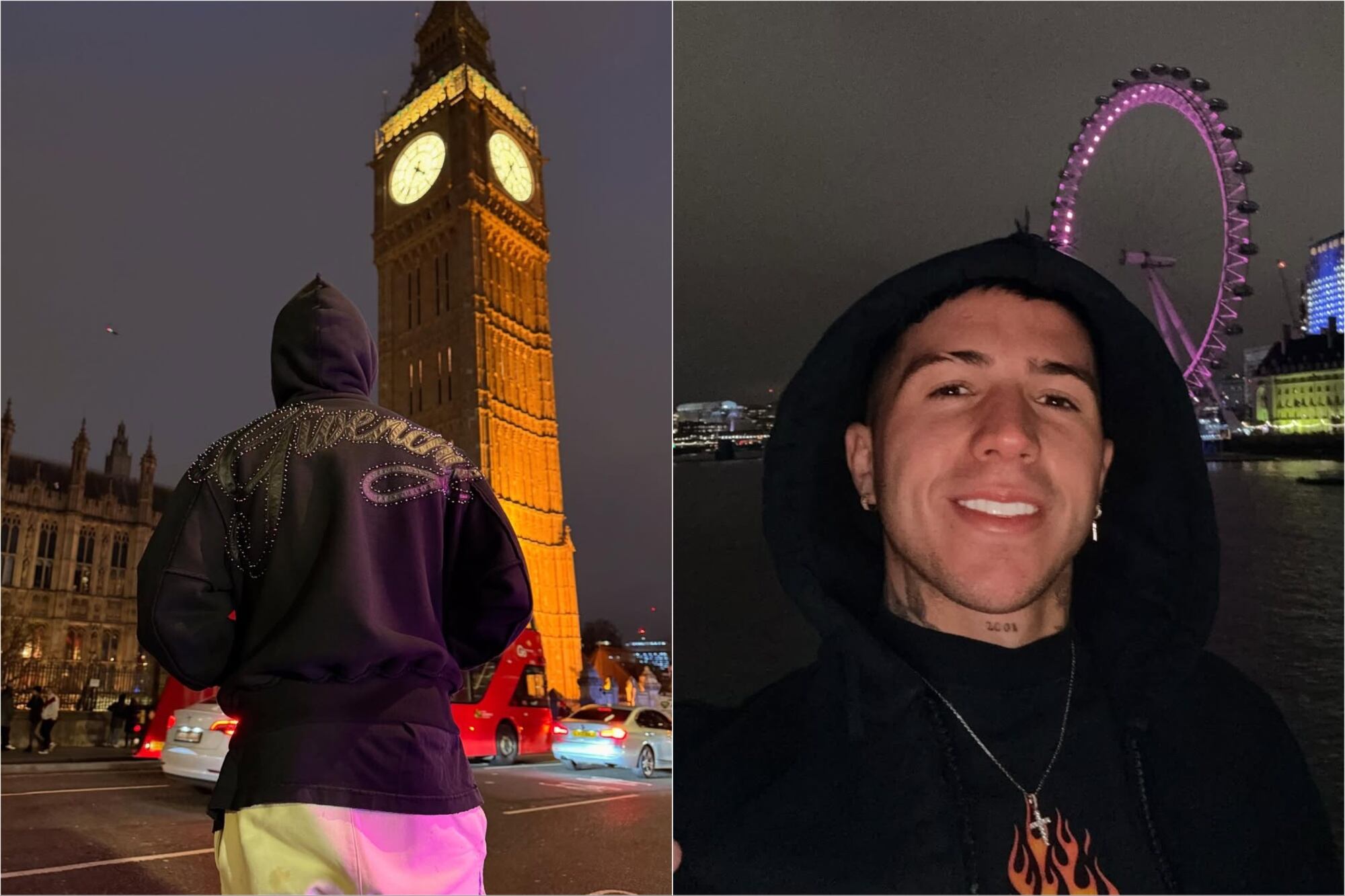 Enzo Fernández recorrió las calles de Londres y dejó sentado su paseo en Instagram