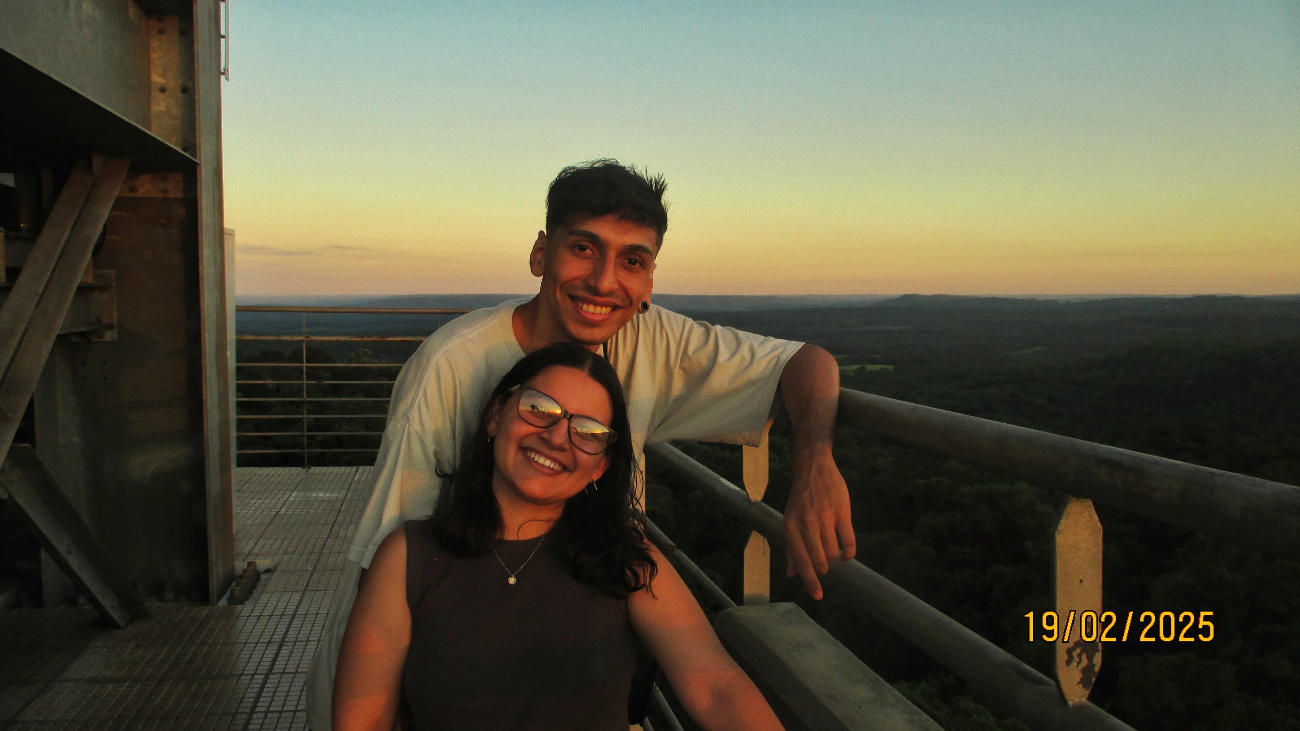 Con su novio, Joaquín, que la acompañó incondicionalmente durante el peor momento de su vida.