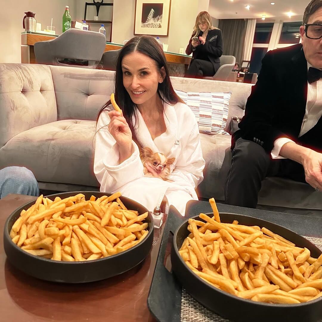 Demi Moore se retiró del Dolby Theatre para comer papas fritas