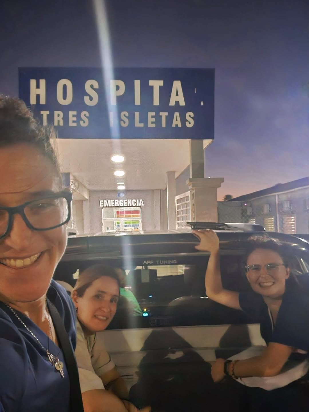 Paula Pareto al llegar al primer hospital zonal de Chaco