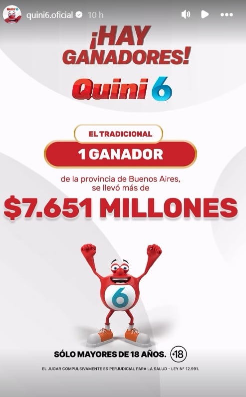 Hubo un ganador en el Quini 6: cuántos millones se llevó