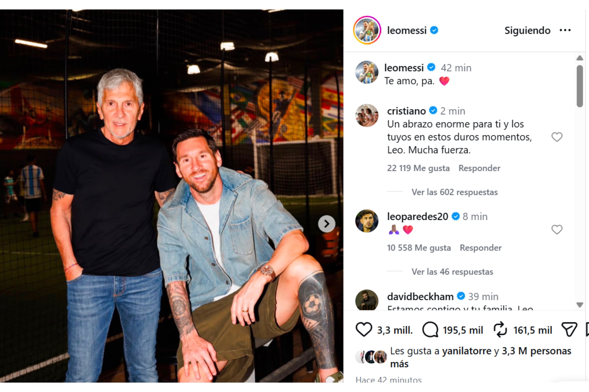 El mensaje de Cristiano Ronaldo a Messi