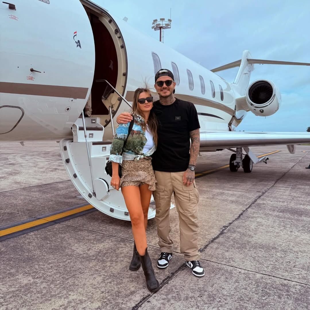El fin de semana la China Suárez y Mauro Icardi volaron a Mar del Plata en un avión privado (Foto: Instagram @mauroicardi)