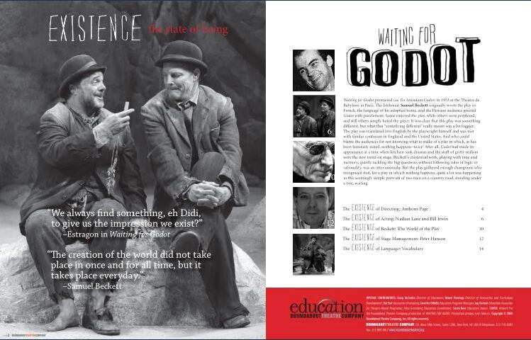 Programa de Esperando a Godot de aquella puesta que tuvo lugar en la desaparecida disco Studio 54