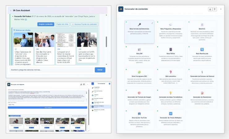 LA NACION utiliza IA generativa en diversas áreas de la organización para optimizar productos editoriales y visuales, flujos de trabajo y procesos, mejorar la accesibilidad y desarrollar proyectos de investigación basados en datos.