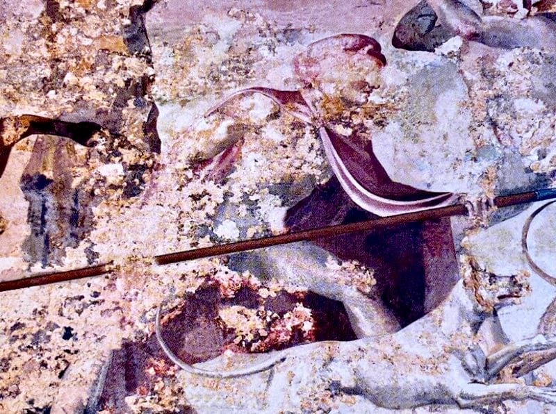 Así habría sido la túnica que utilizó Alejandro Magno y que se halló un fragmento en la Tumba II