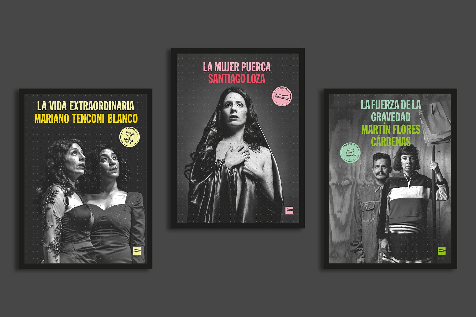 Los tres primeros libros de la colección Programa de mano, de Vinilo
