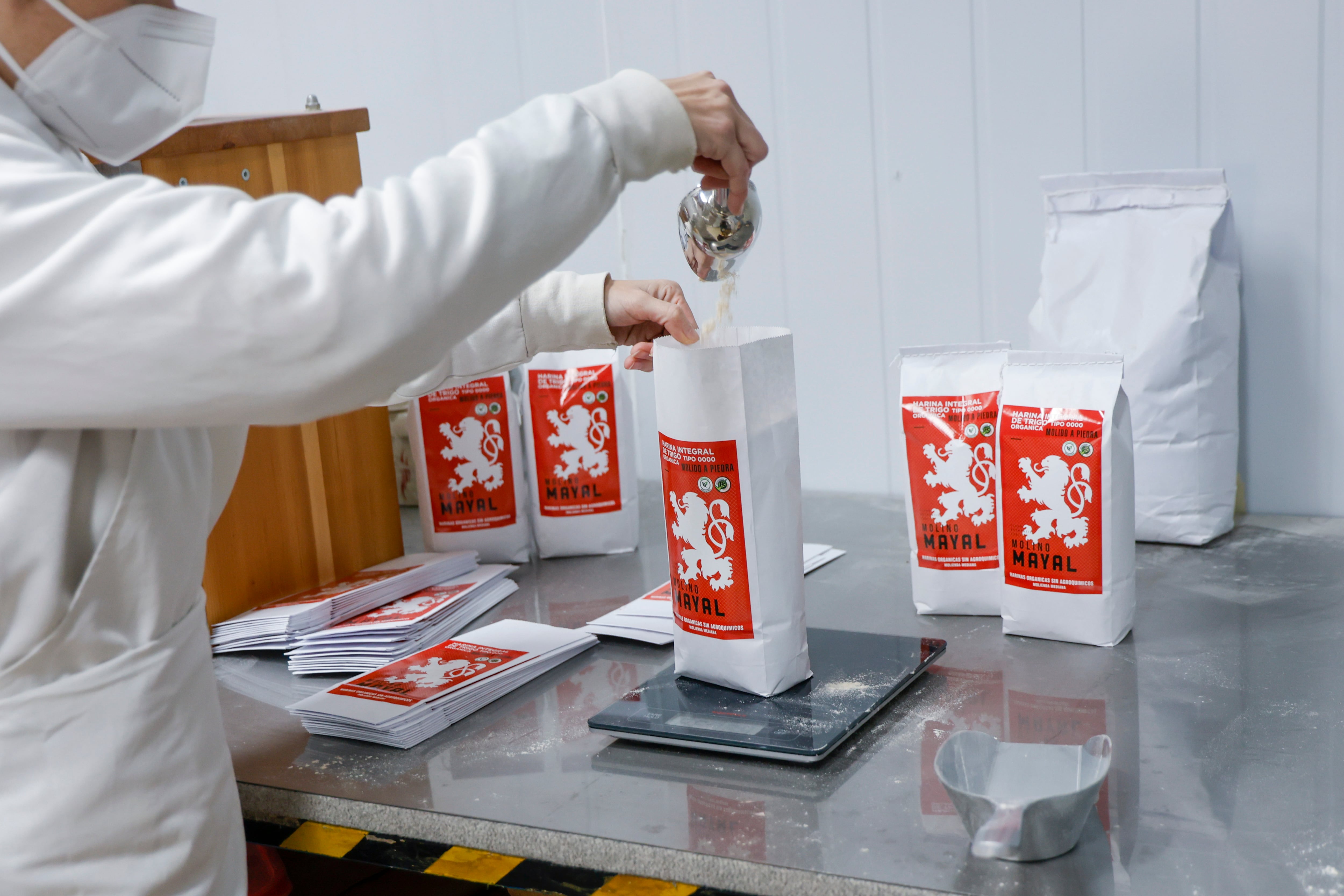 El cuidado momento del empaquetado.