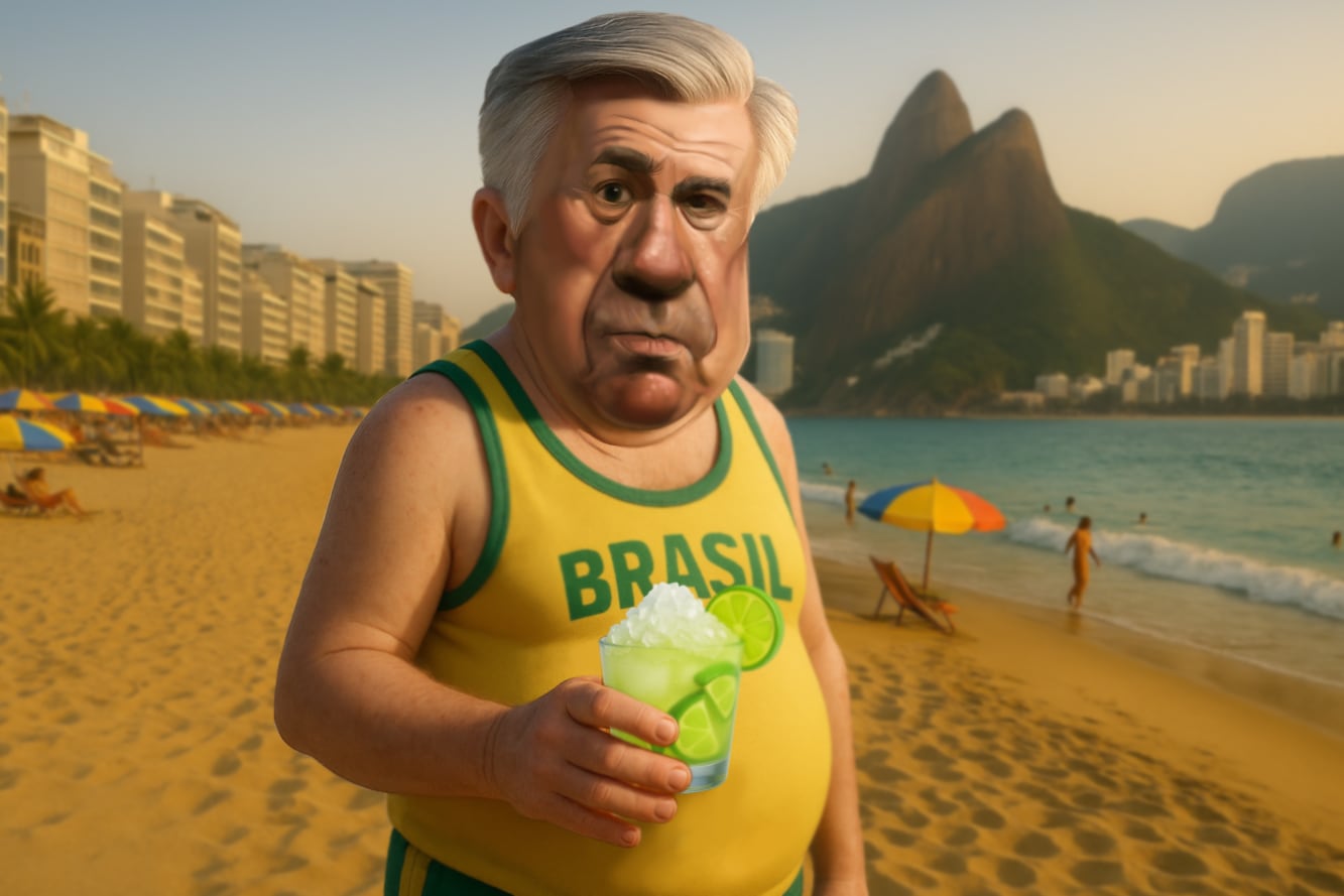 El nuevo director técnico de la Selección de Brasil, Carlo Ancelotti.