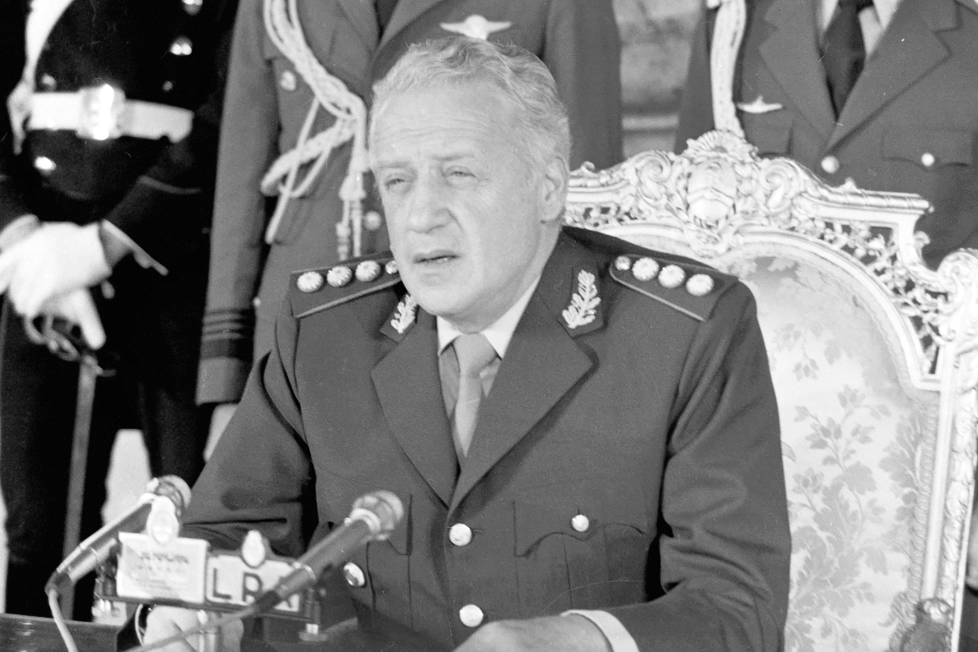 Leopoldo Galtieri, en su mensaje a la nación el 2 de abril