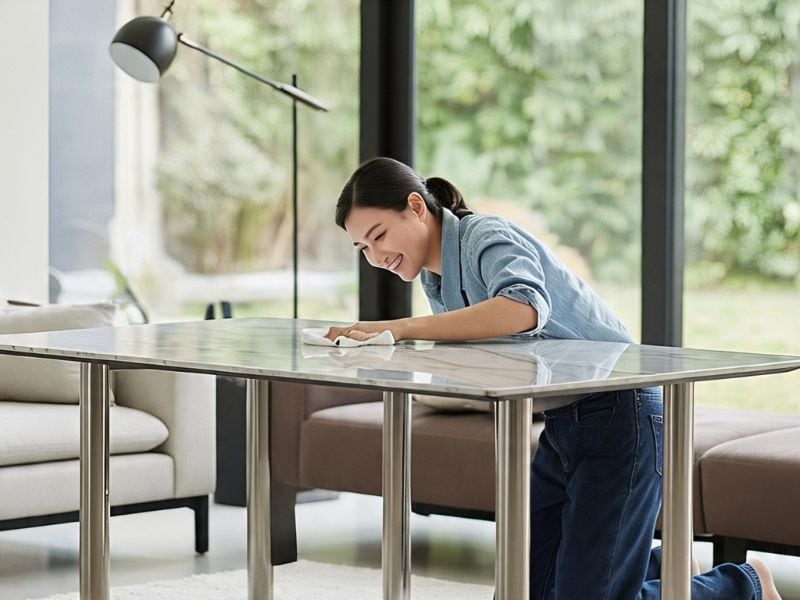 Por la noche, la pareja tendría otro turno de limpieza