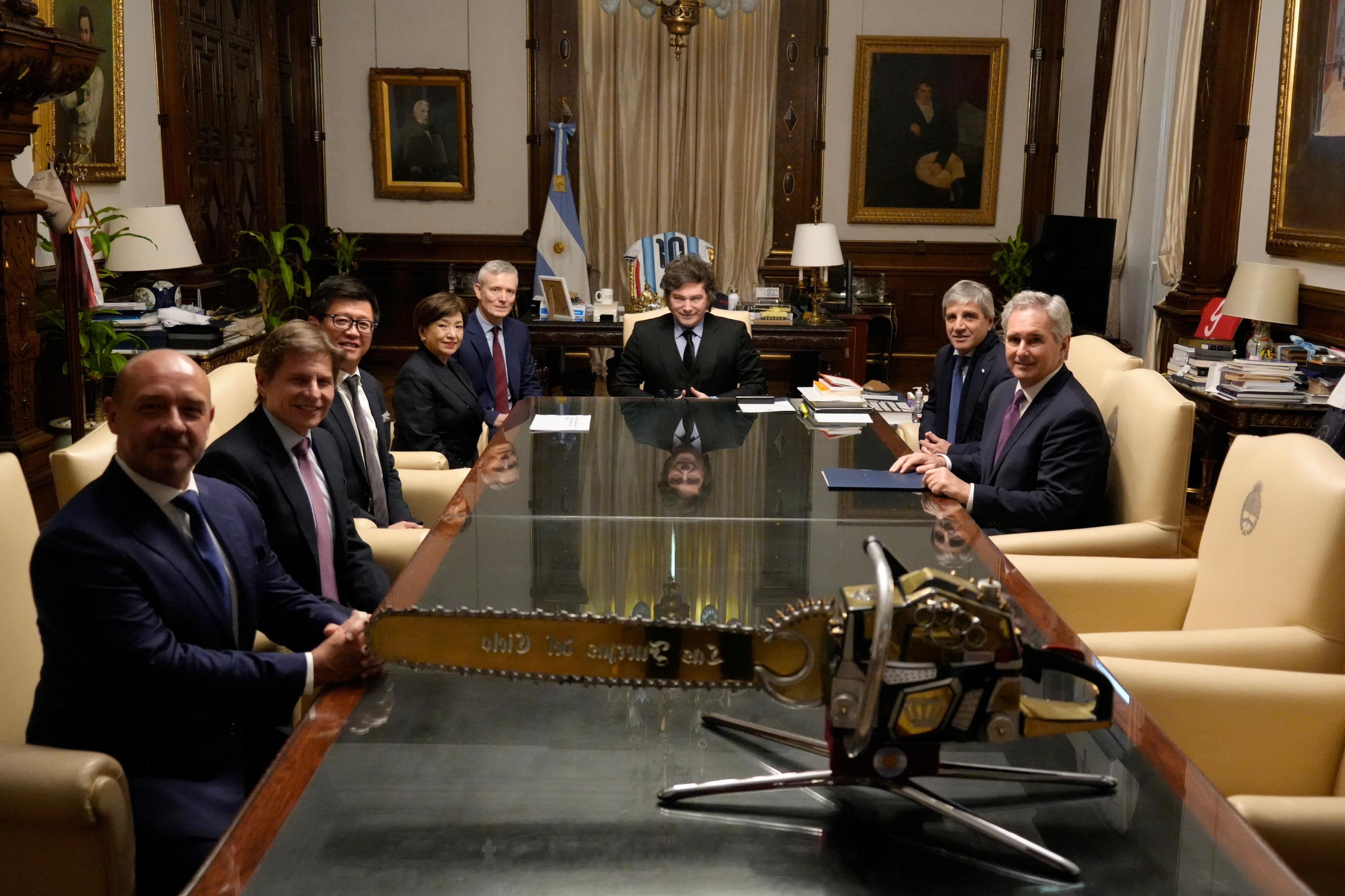 Milei en Casa Rosada con las autoridades de DayOne Data