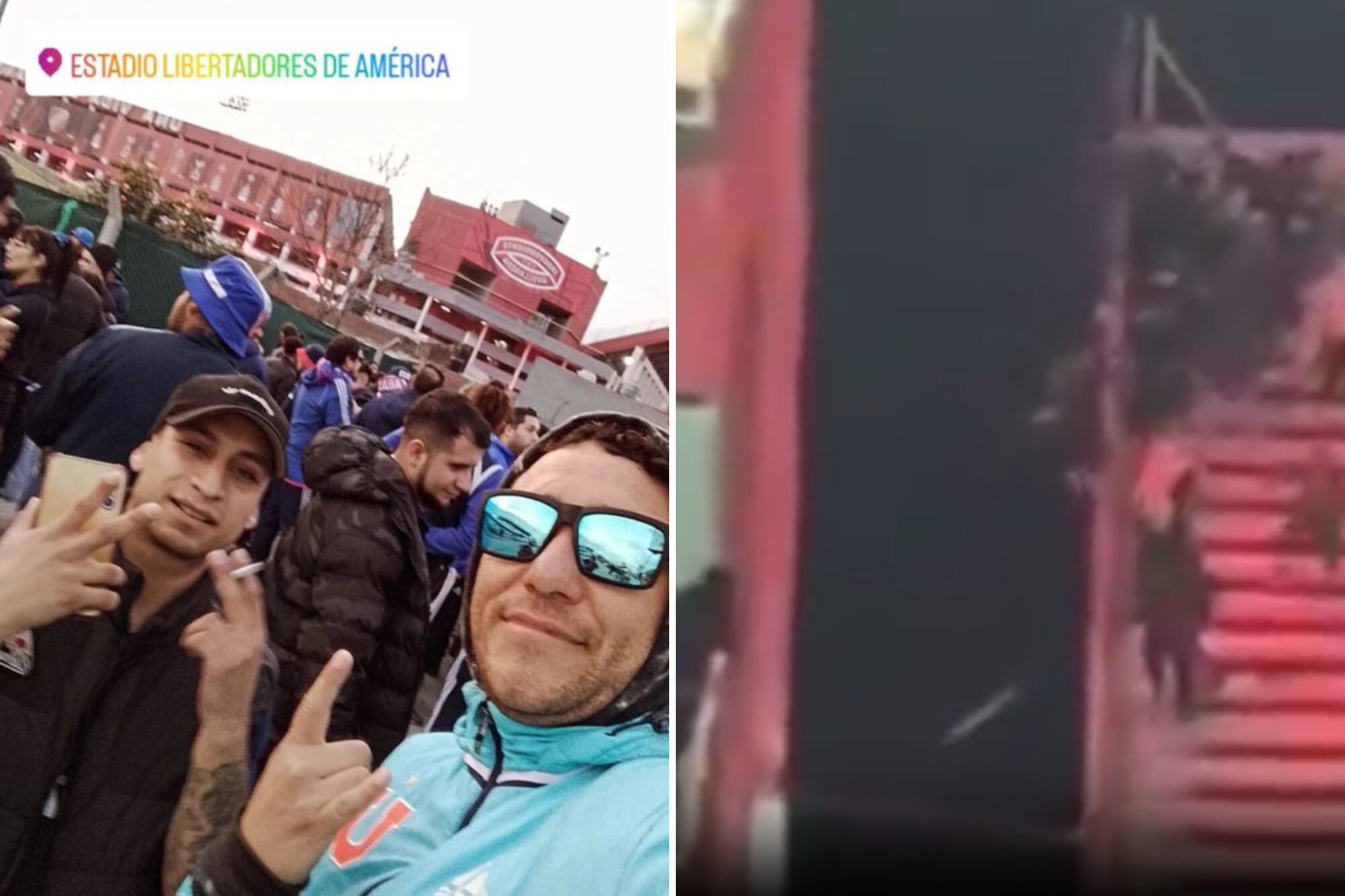 Alfaro se precipitó desde la tribuna alta a un entrepiso cuando los vándalos de Independiente accedieron a esa sección para agredir a simpatizantes chilenos.