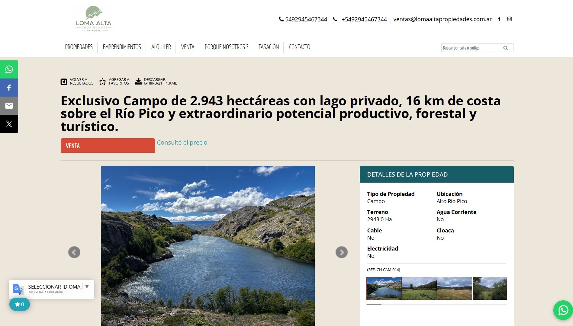 Una inmobiliaria aprovechó el limbo judicial por la ley de tierras y ofreció a extranjeros campos con lago privado en la Patagonia