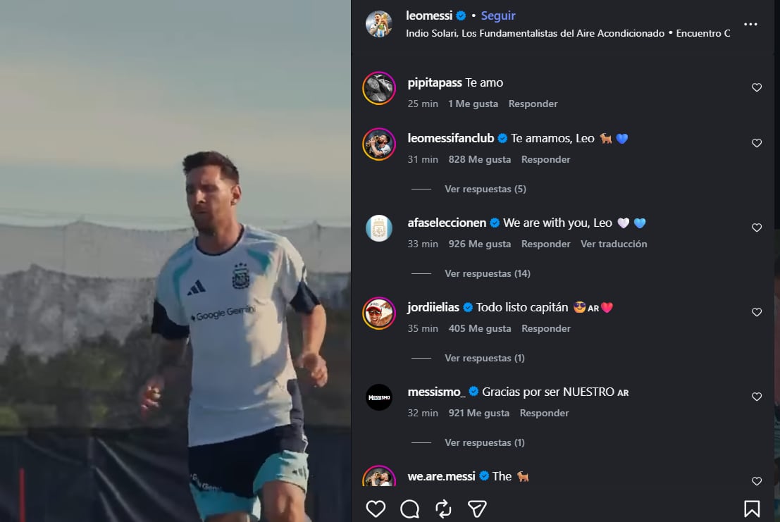 La publicación de Lionel Messi horas después del comienzo del Mundial