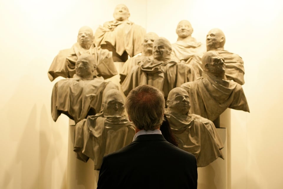 Obra de Jacques Bedel exhibida por Henrique Faria