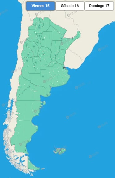 Según el SMN, el viernes presentará condiciones climáticas óptimas
