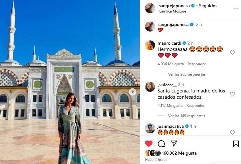 El posteo de la China Suárez sobre su paso por una mezquita y el mensaje que le dejó Mauro Icardi