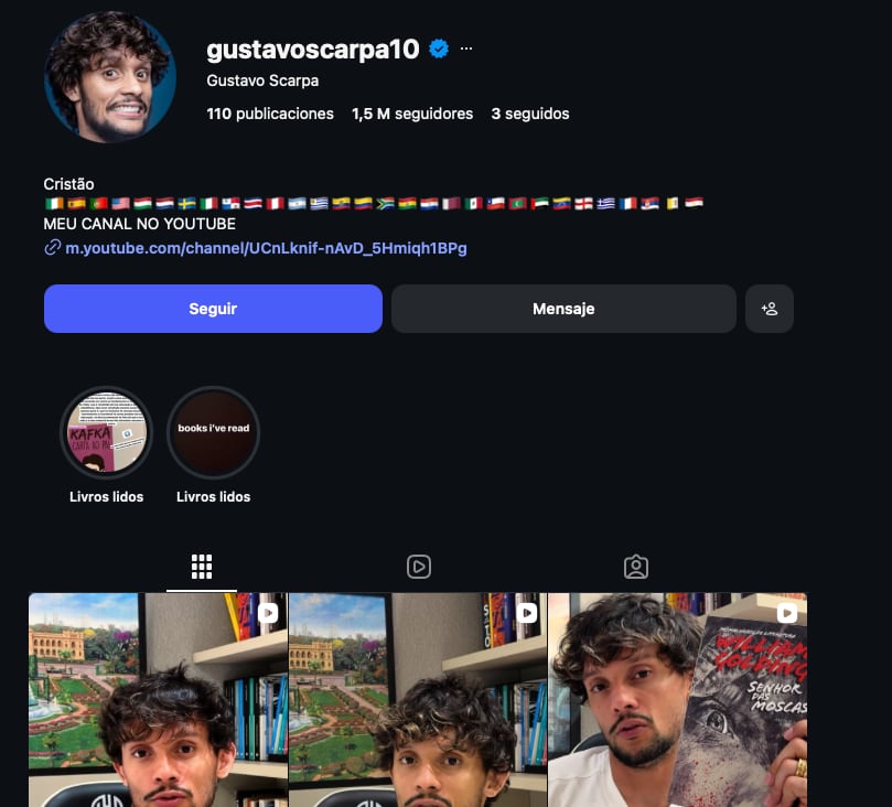 Scarpa tiene 1,5 millones de seguidores en Instagram - gustavoscarpa10